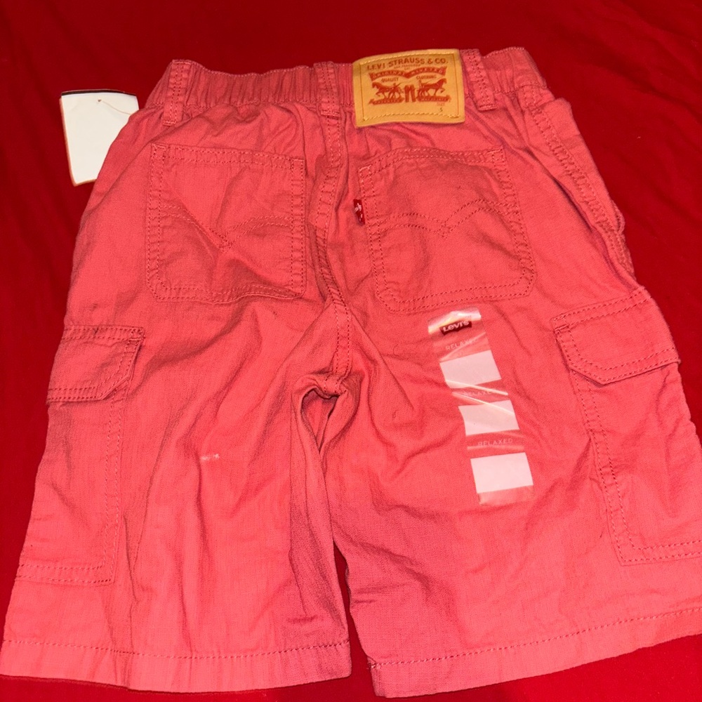Levi's Vibrant Red Cargo Shorts